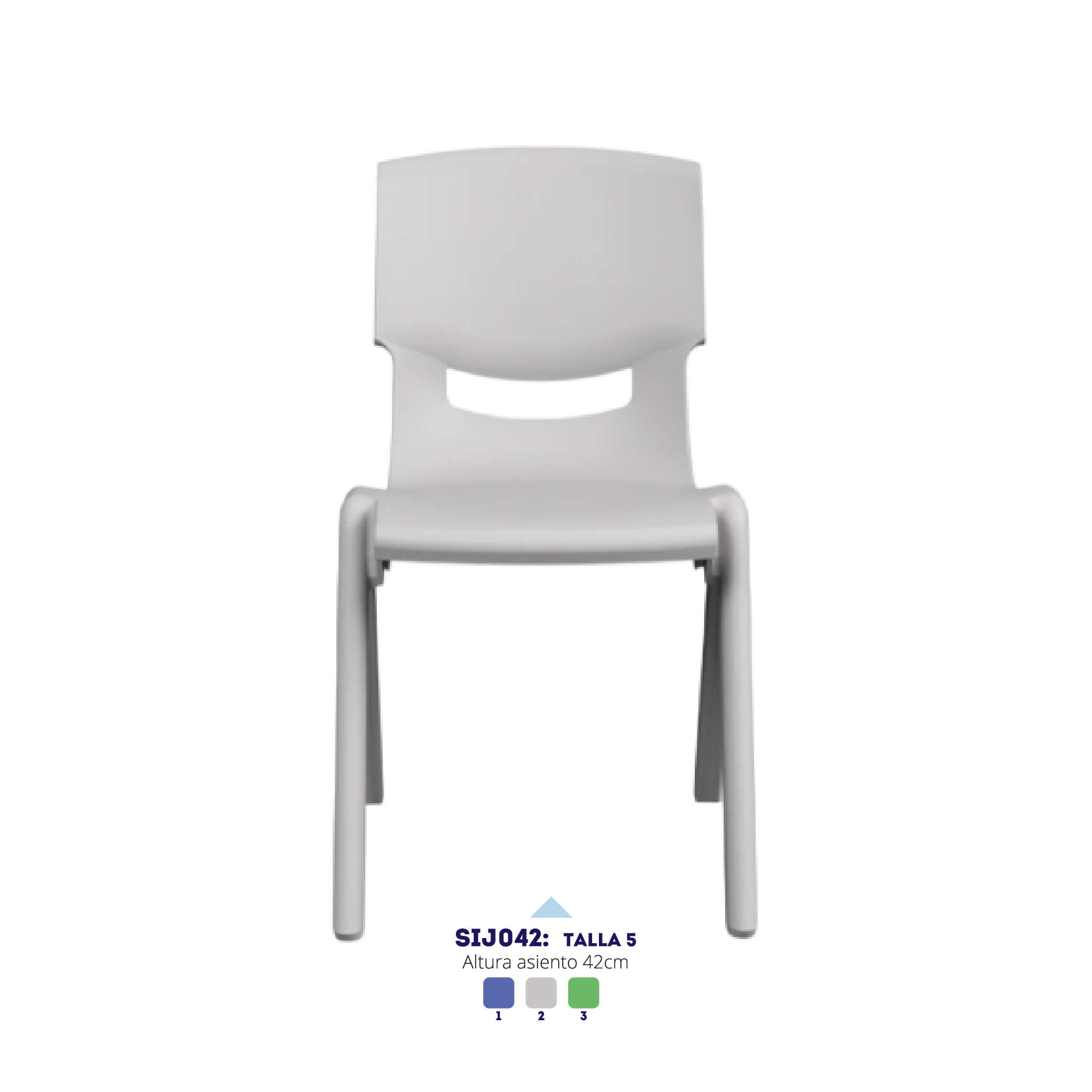Silla Única Pieza en Polipropileno - Talla 5 — sillas para instituciones educativas en Colombia (vista 3)