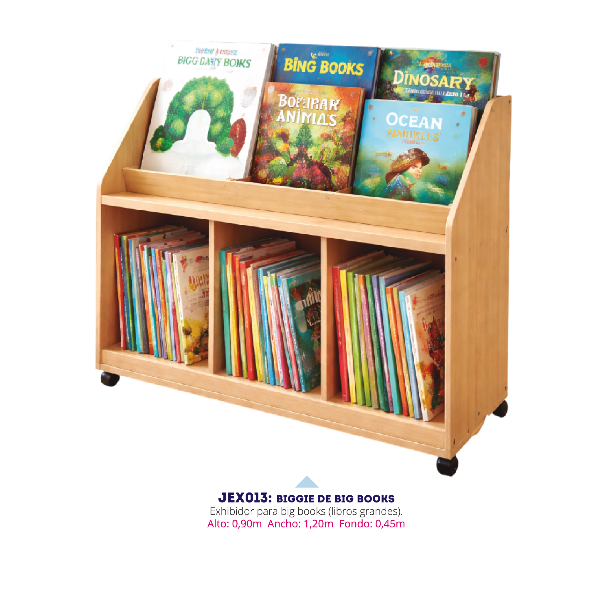 Exhibidor Biggie para Big Books — exhibidores para instituciones educativas en Colombia (vista 2)