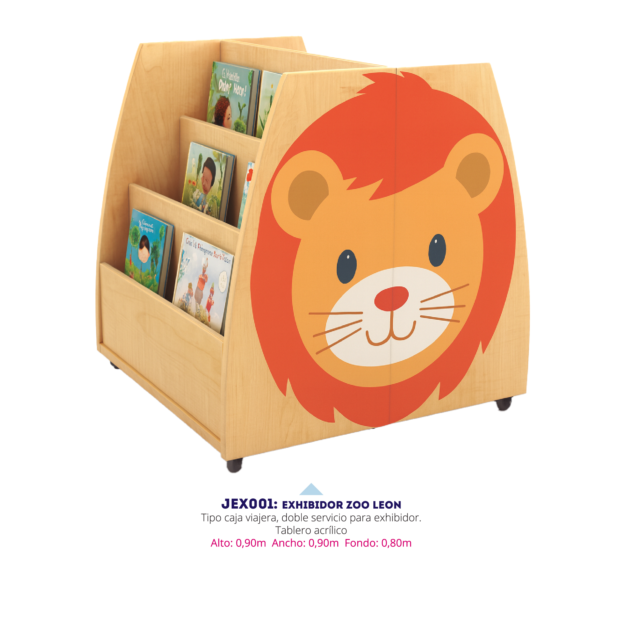 Exhibidor Zoo León — exhibidores para instituciones educativas en Colombia (vista 2)