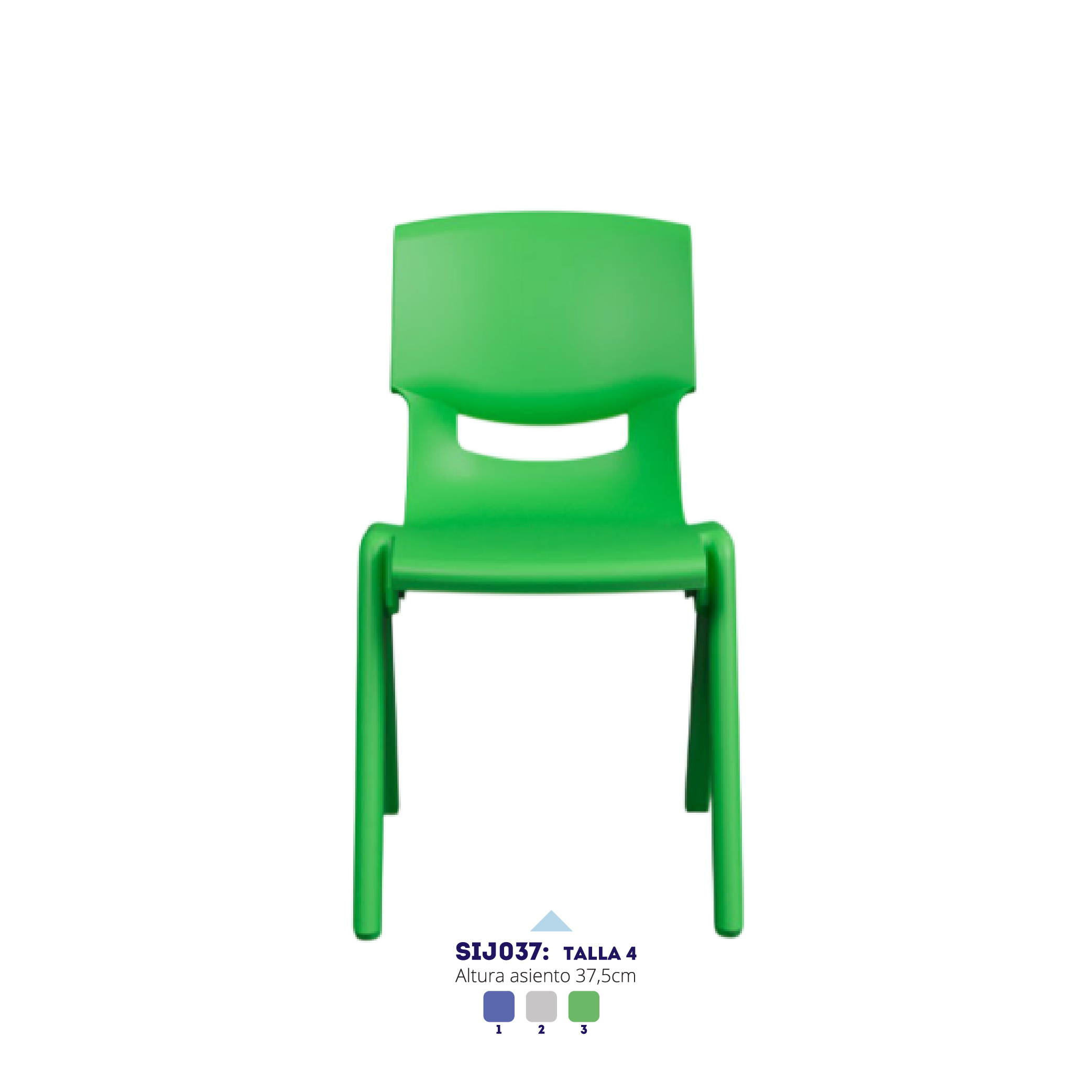 Silla Única Pieza en Polipropileno - Talla 4 — sillas para instituciones educativas en Colombia (vista 3)