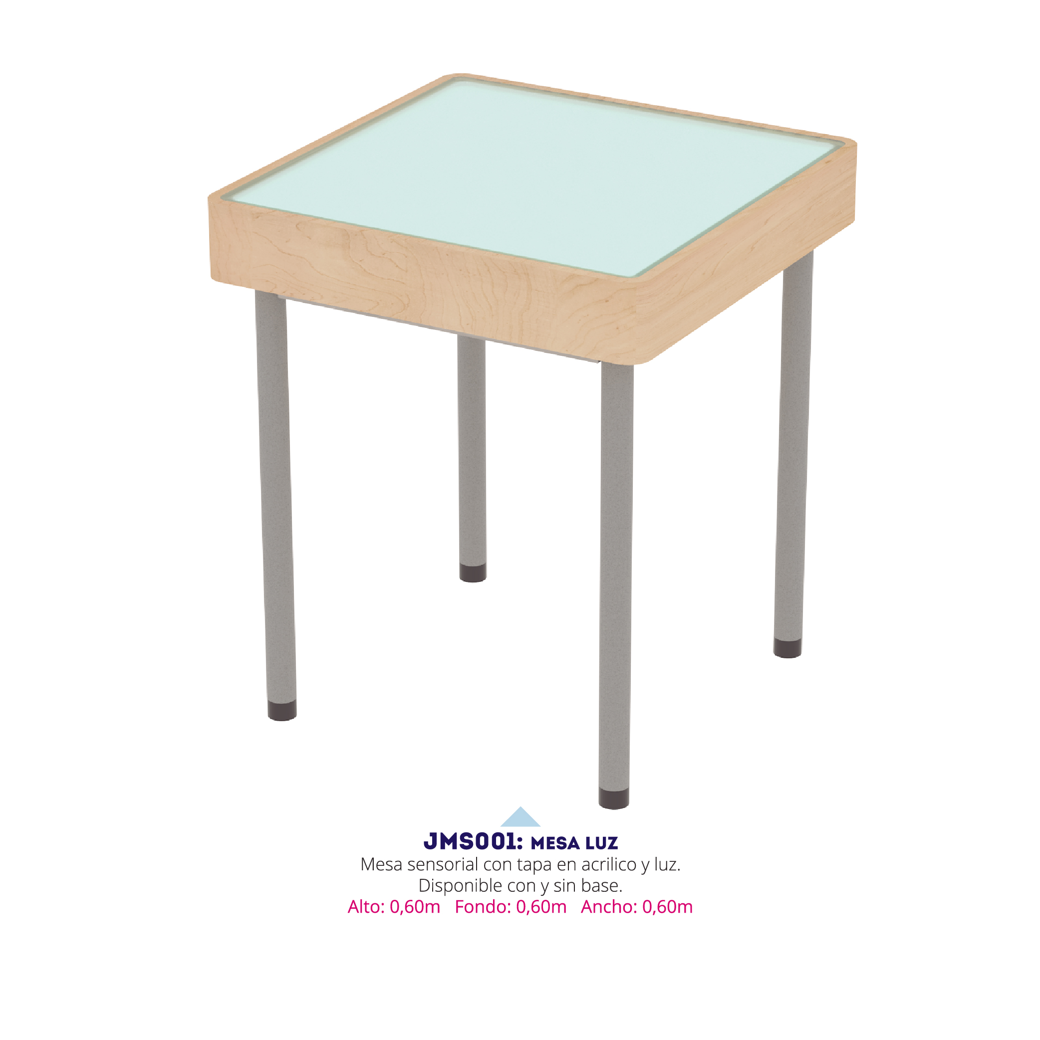 Mesa Luz Sensorial — mesas para instituciones educativas en Colombia (vista 3)