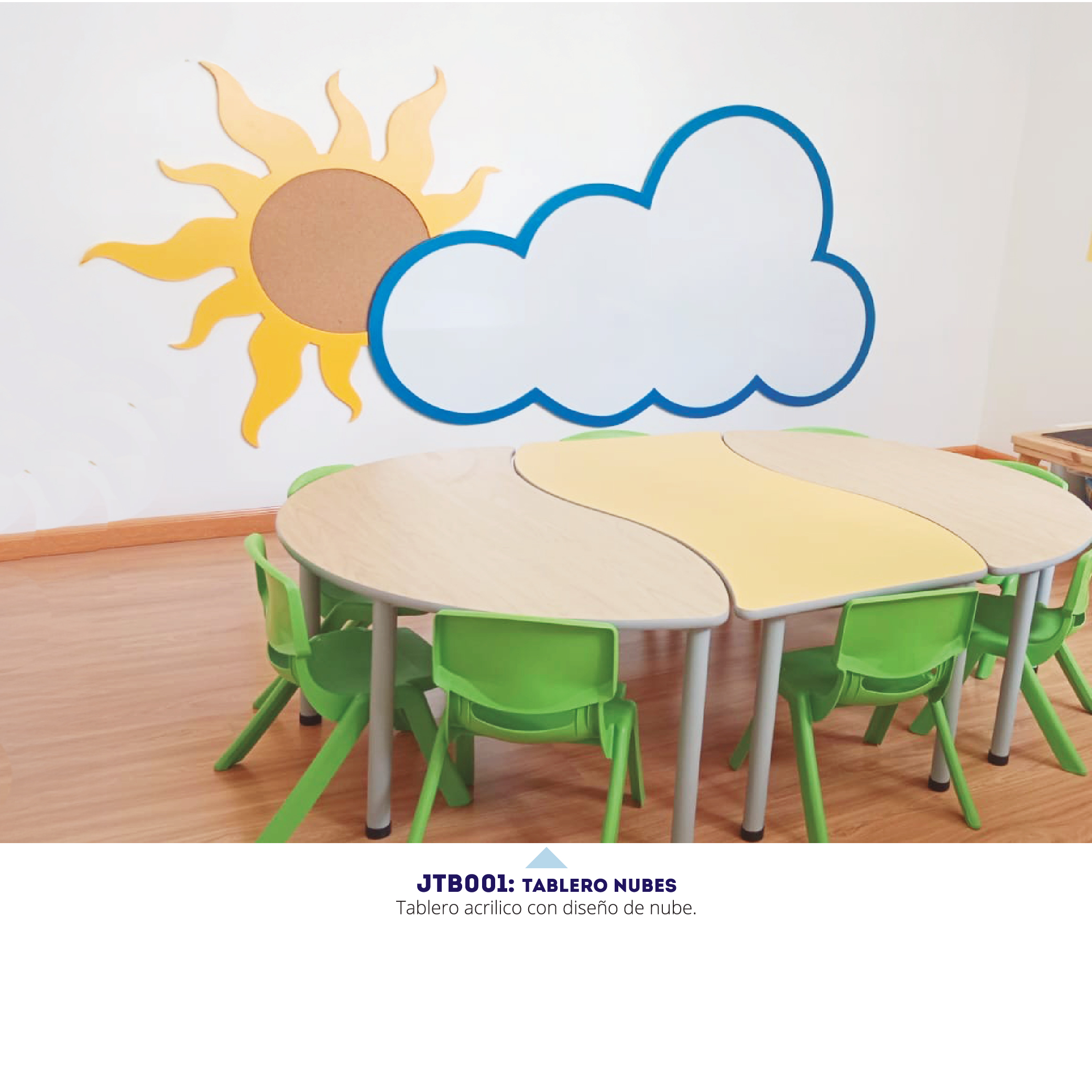 Tablero Nubes Acrílico — tableros y carteleras para instituciones educativas en Colombia (vista 3)