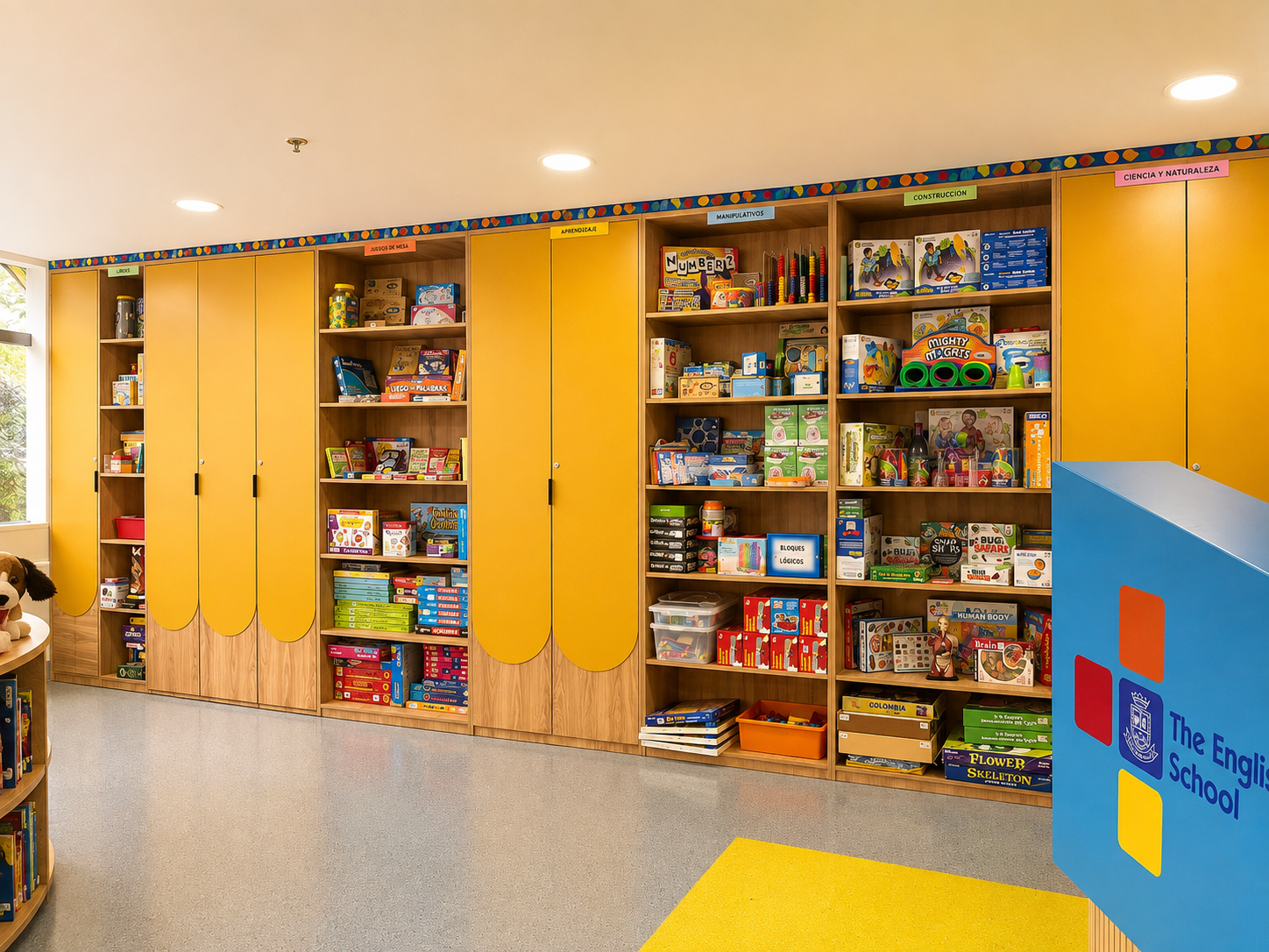 Biblioteca Primaria — proyecto de mobiliario institucional en Bogotá