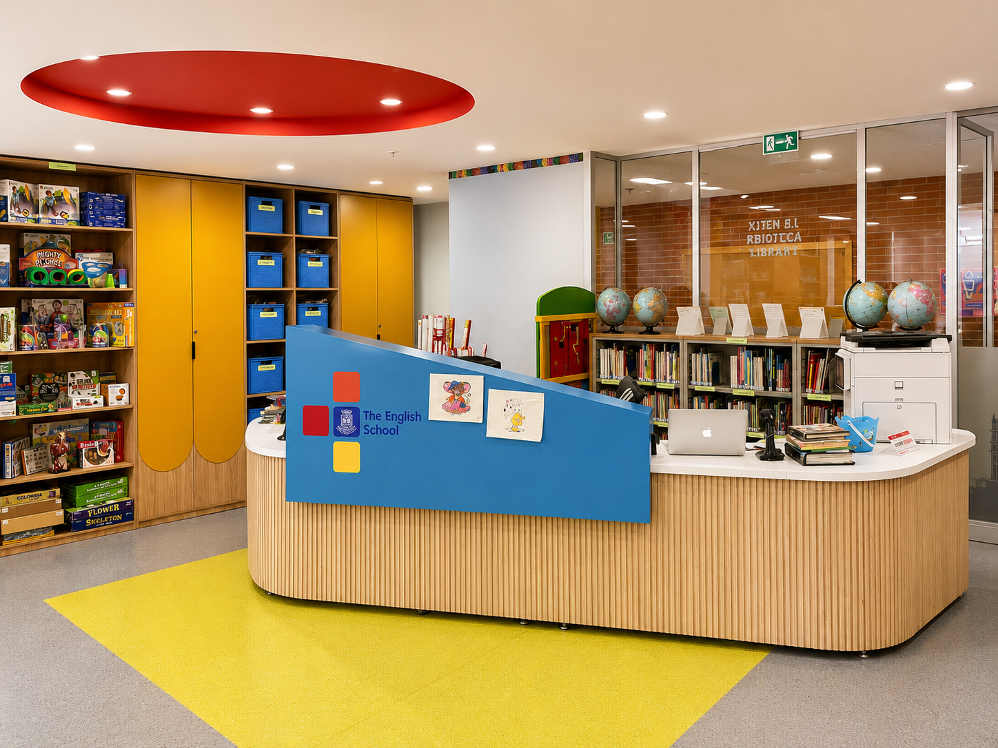 Biblioteca Primaria — proyecto de mobiliario institucional en Bogotá
