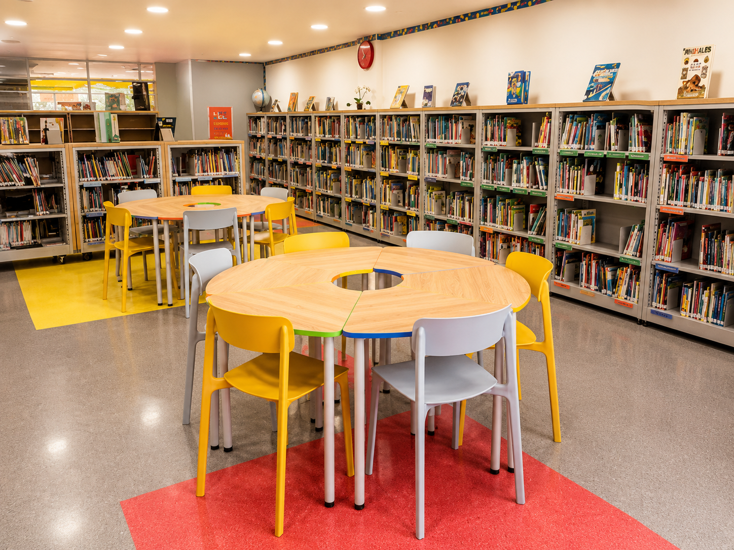 Biblioteca Primaria — proyecto de mobiliario institucional en Bogotá