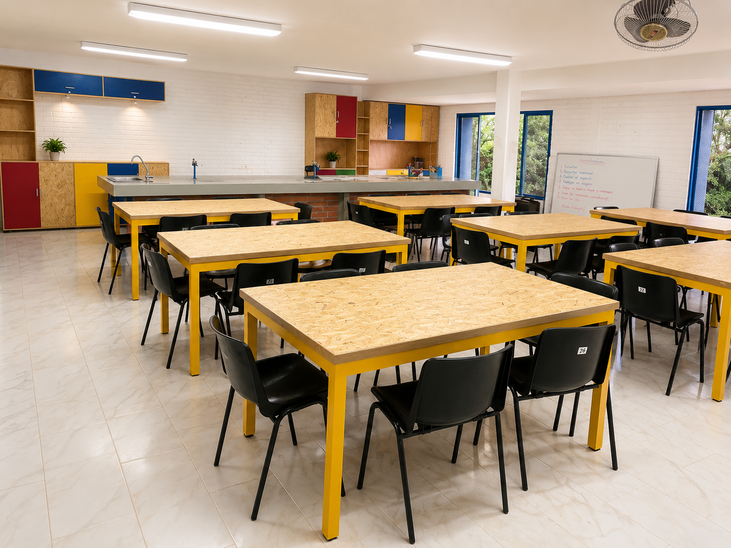Liceo de la Amistad — proyecto de mobiliario institucional en Cali
